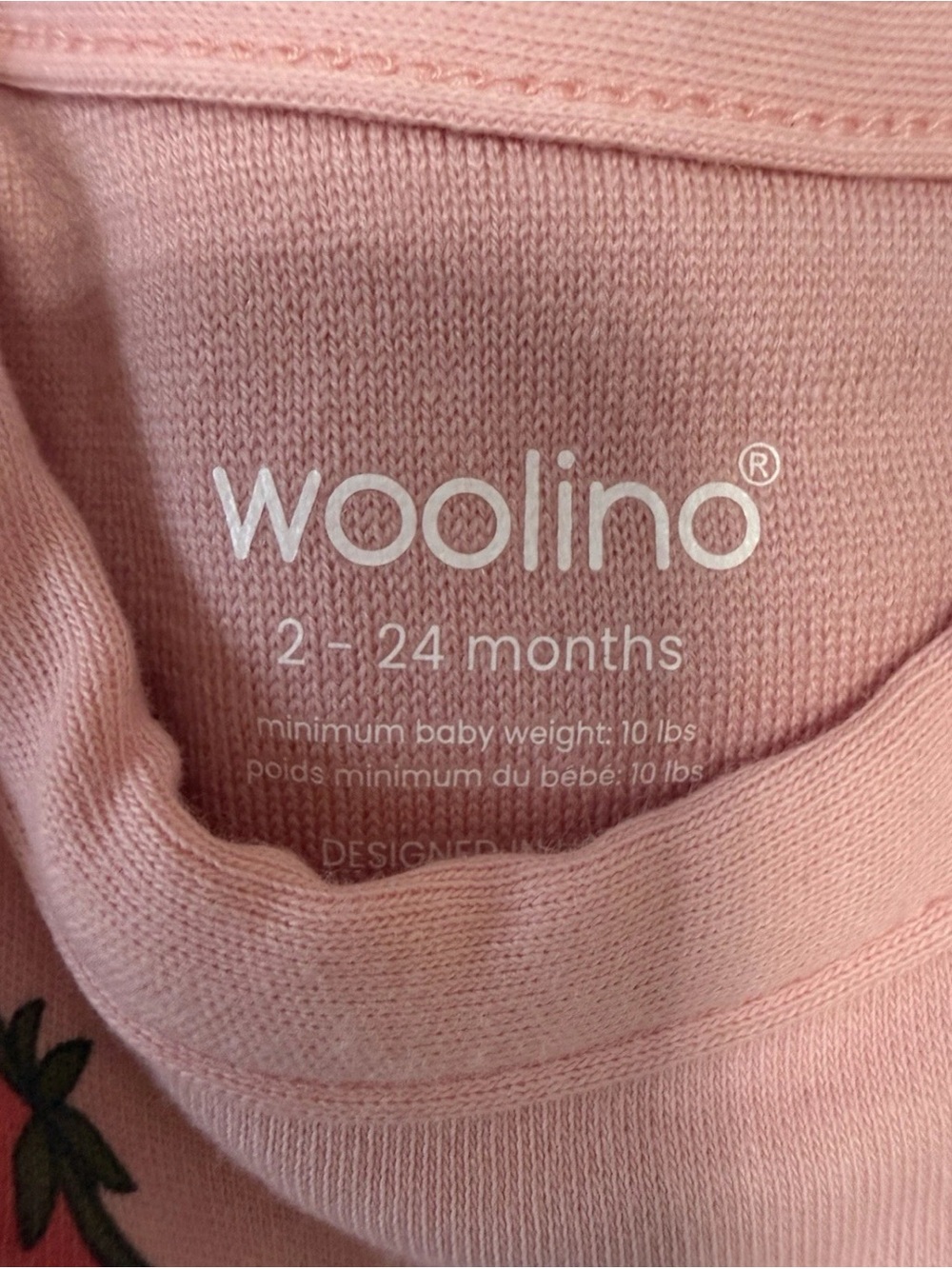 4 Season® Ultimate Baby Sleep Bag, Merino Wool & Organic Cotton, Strawberry - Picture 3 of 5